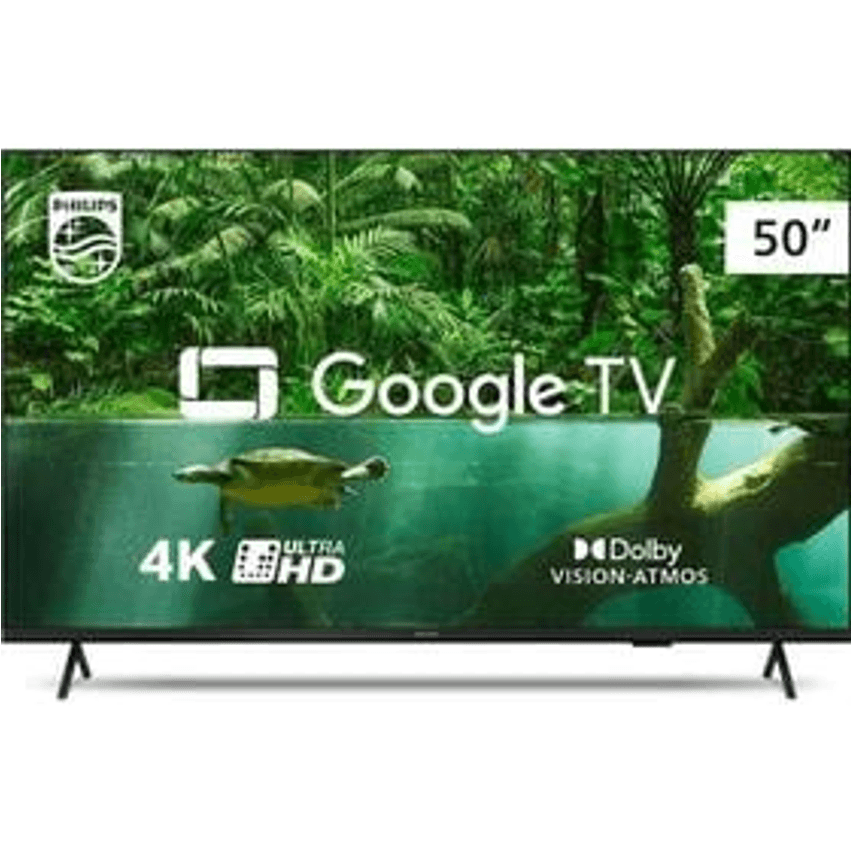 Smart Tv Philips 50" 4k, Google Tv, Comando De Voz, Dolby Vision/atmos, Bluetooth - 50pug7408/78