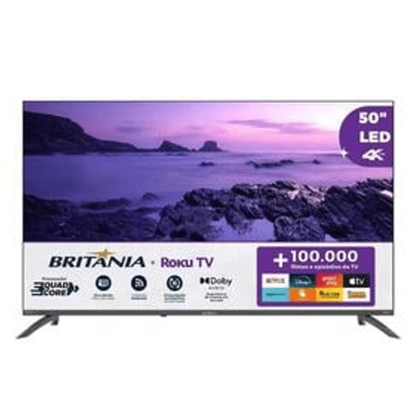Smart Tv 50” Britânia Btv50va4regb Roku Tv