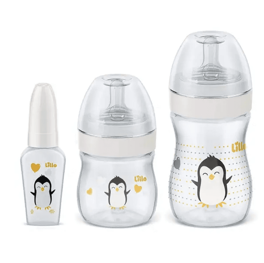 Kit de Mamadeira Primeiros Passos 50/150/240ml Neutro Lillo