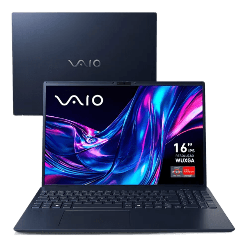 Notebook Vaio Fe 16 Amd® Ryzen 7-5825u Windows 11 Home 16gb 512gb Ssd Tela 16 Ips Wuxga Antireflexo - Cinza Grafite - Vjfe69f11x-b0111h