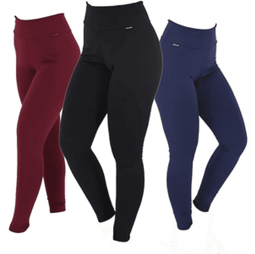 Kit Com 03 Leggings Peluciadas Cintura Alta Básica Felpada Quentinha