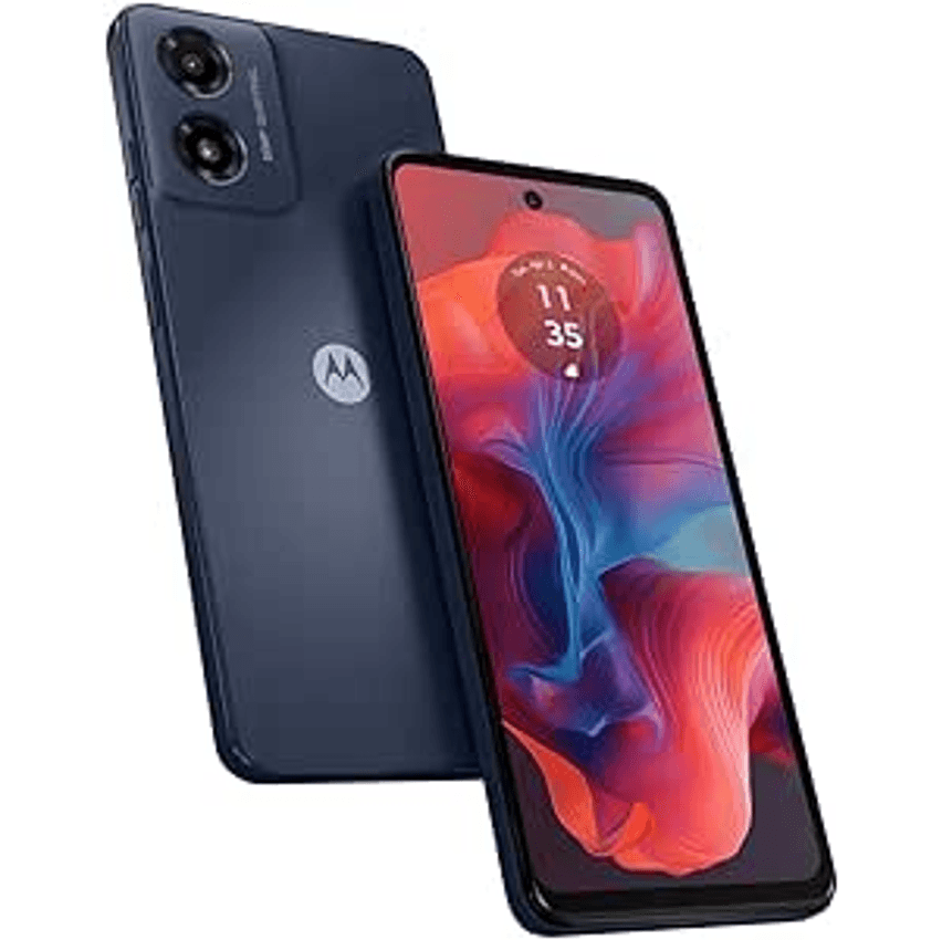 Smartphone Motorola Moto G04s - 128GB 4GB RAM + 4GB RAM Boost Camera 16MP com Moto AI sensor FPS lateral Grafite