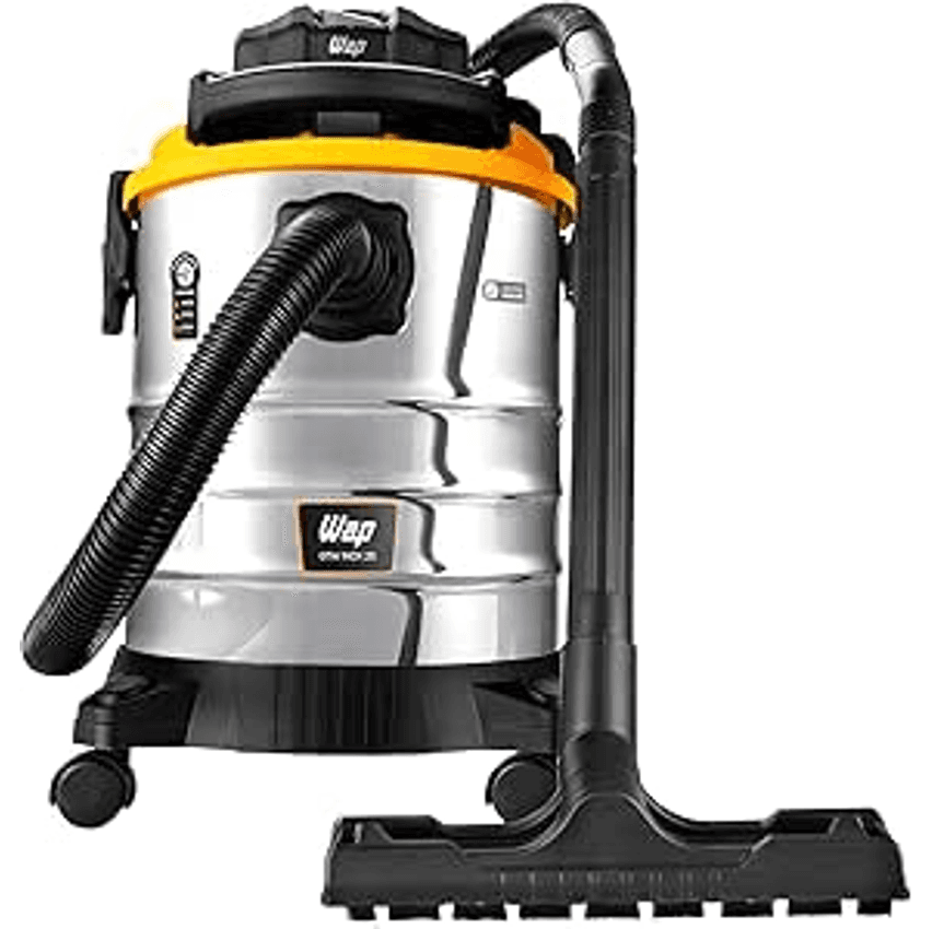 WAP Aspirador de Pó e Água Barril GTW INOX 25, Compacto, 25 Litros, com Filtro Lavável, 185mbar 2000W 127V