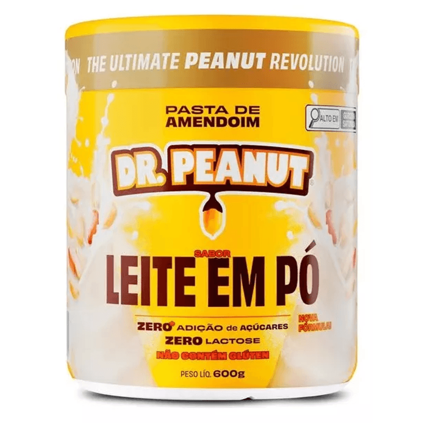 Suplemento em pasta Dr. Peanut Power cream pasta de amendoim Power cream sabor leite em pó em pote de 600g
