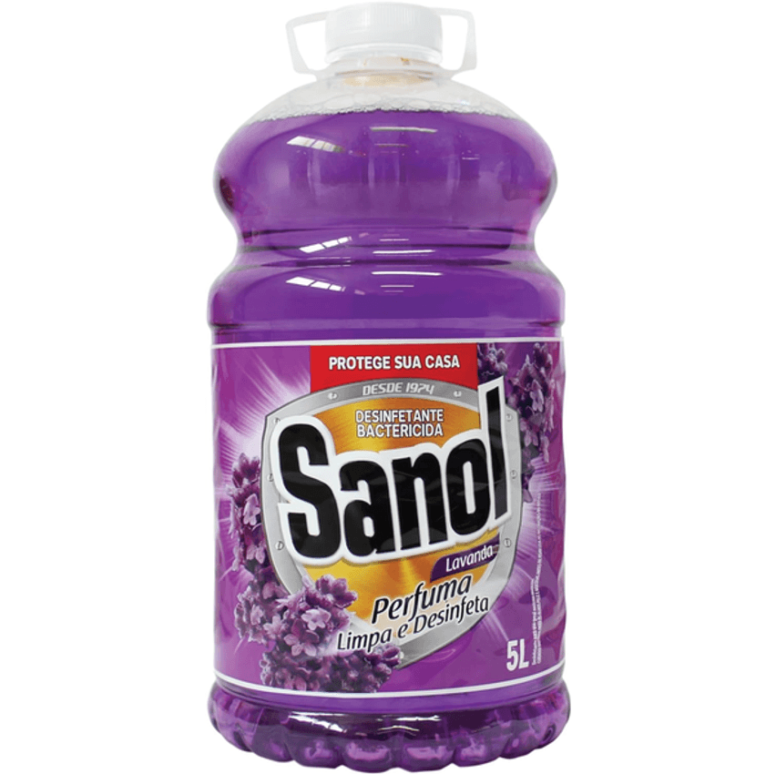 Sanol Desinfetante Líquido Para Uso Geral Lavanda 5 Litros Roxo