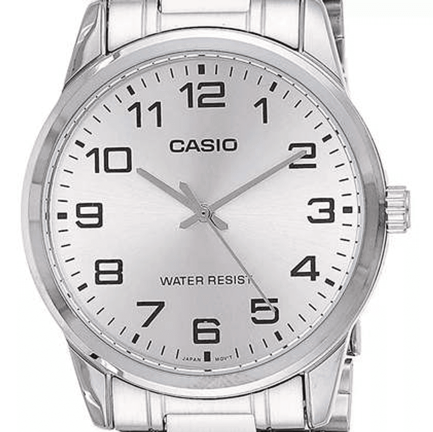 Relógio Casio Masculino Collection Prata Mtp-v001d-7budf Cor da correia Prateado