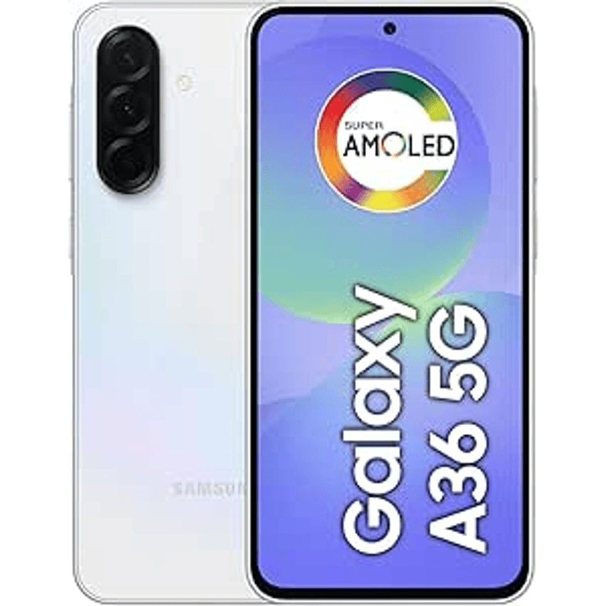 Smartphone Samsung Galaxy A36 5G 128GB, 6GB RAM, Câmera 50MP, IP67, Super AMOLED 6.7", Recursos AI, Branco