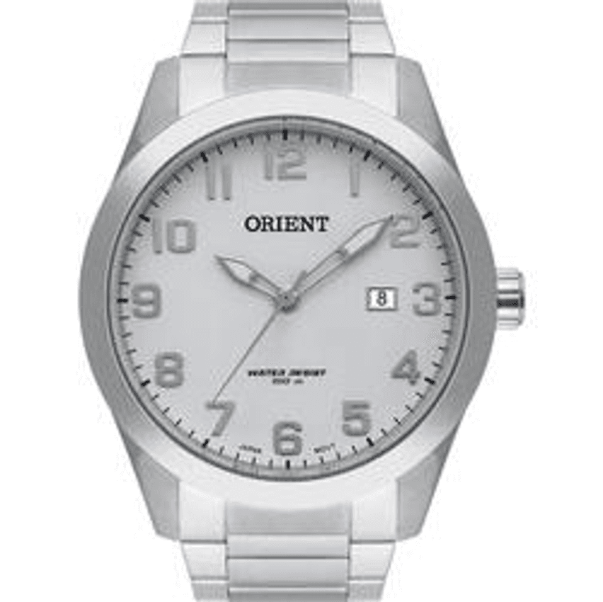 Relógio Orient Masculino Prata Mbss1360 B2sx Cor da correia Prateado Cor do bisel Prateado Cor do fundo Branco