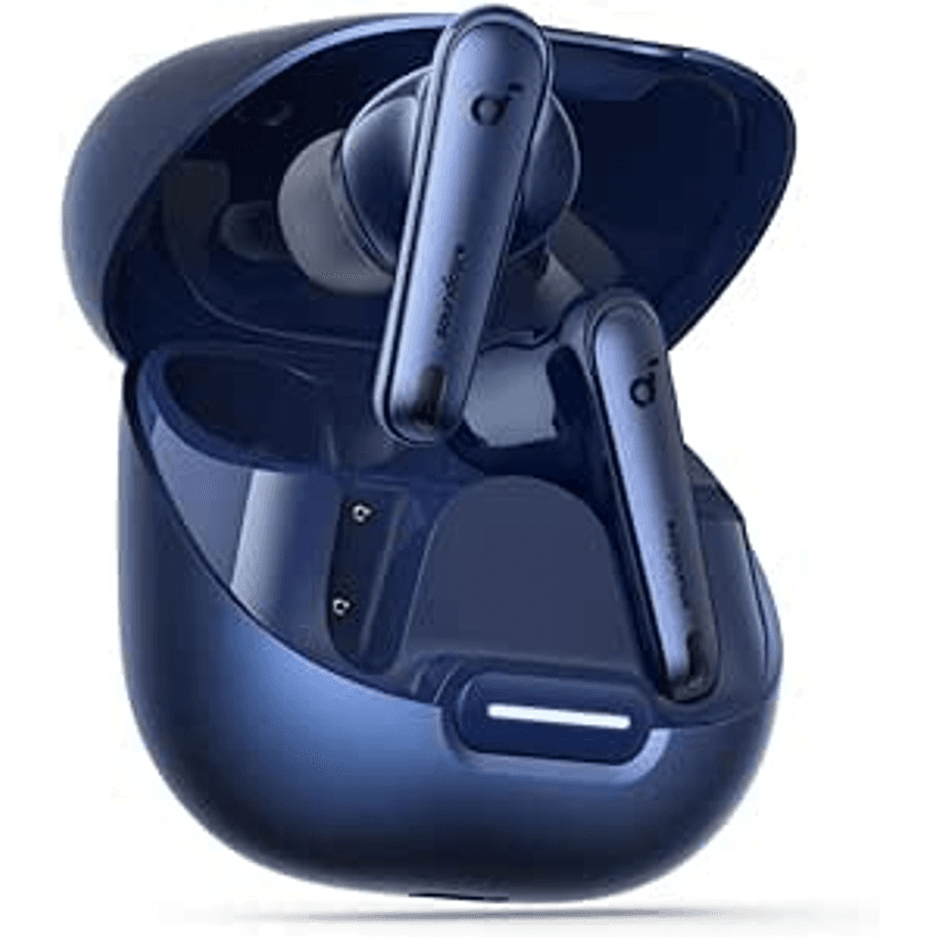 soundcore Liberty 4 NC Fones de Ouvido Sem Fio, Redução de Ruído de 98,5%, Cancelamento Adaptativo, Áudio Hi-Res, 50H de Bateria, Carregamento Sem Fio, Bluetooth 5.6