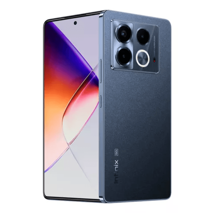 Smartphone Infinix Note 40 5G 8GB RAM 256GB Câmera Tripla 108MP+ Selfie 32MP NFC 6,78” AMOLED Dual Chip - Preto