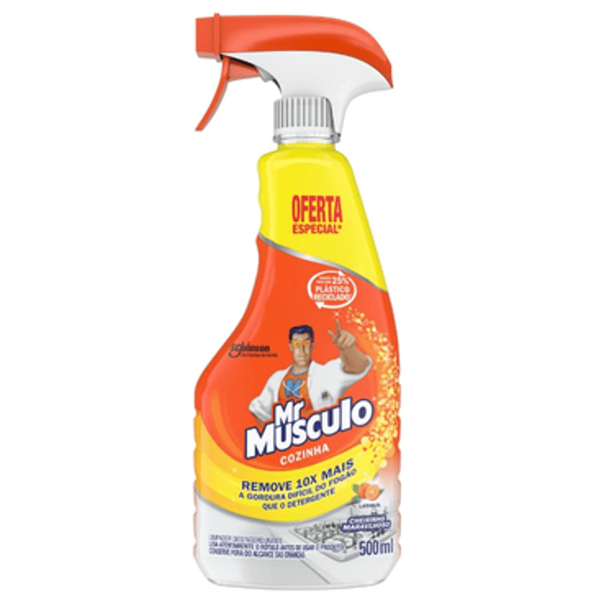 Mr. Músculo Cozinha Limpador Desengordurante Aparelho Laranja 500ml