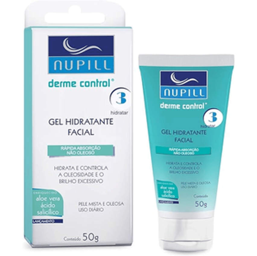Nupill Gel Hidratante Facial Derme Control 50G
