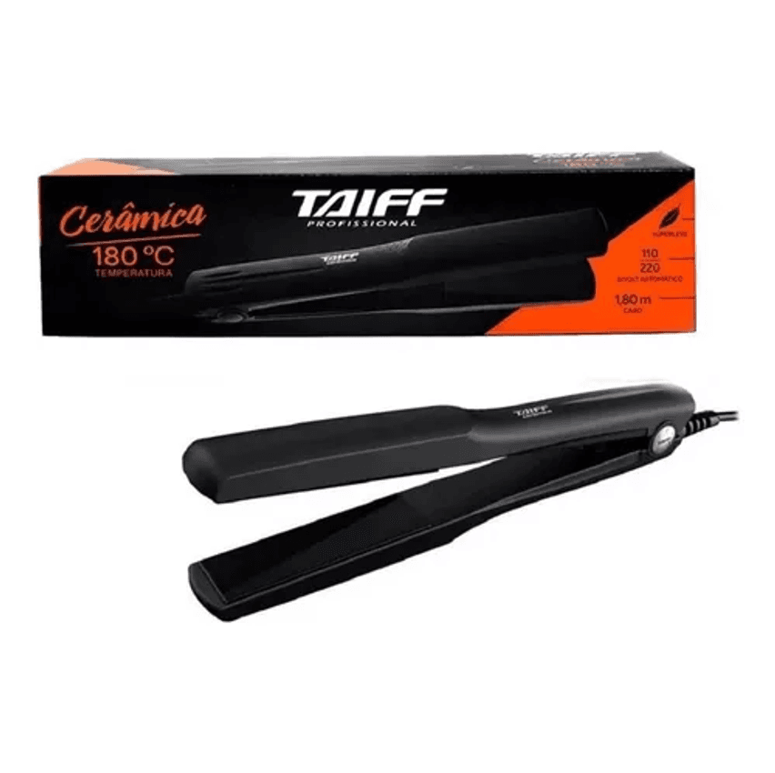 Chapinha Prancha Taiff Cerâmica Preta 110v/220v Bivolt Nf