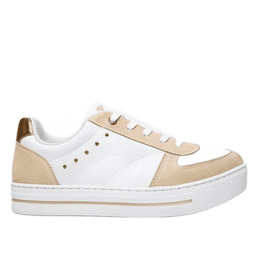 Tênis Ramarim Casual Feminino - Branco+Bege