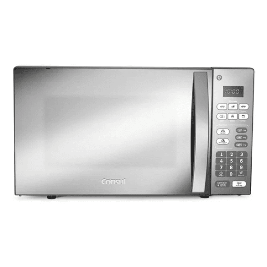 Micro-ondas CM020BF 20 Litros Espelhado com Função Descongelar Cor Cinza e Inox Consul 127V