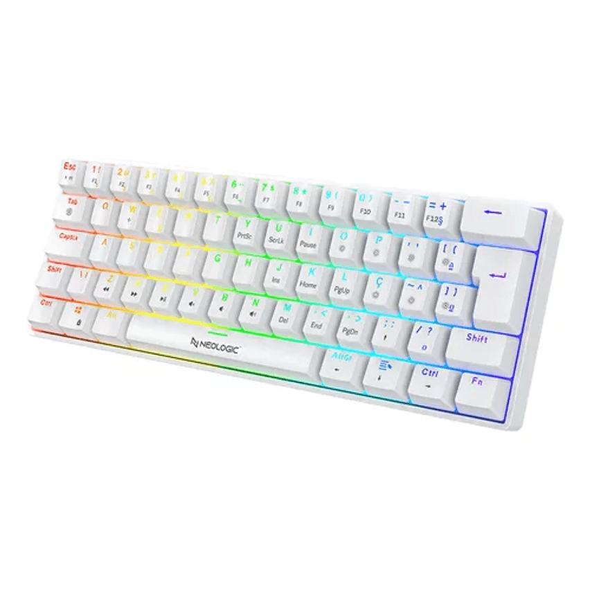 Teclado Gamer Mecânico Neologic Precision Pro Polar 60% Rgb