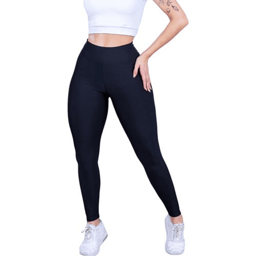 Calça Legging Feminina Preta Grossa Dia A Dia Valor De Ataca