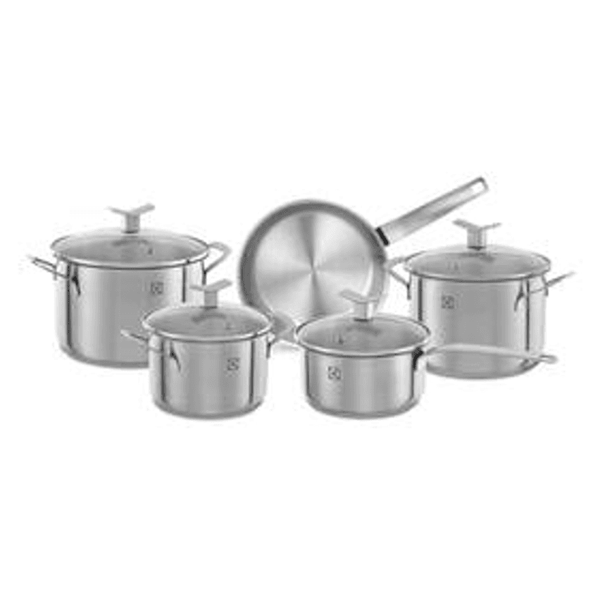 Jogo De Panelas Electrolux Inox Com 5 Peças Design Com Fundo Triplo