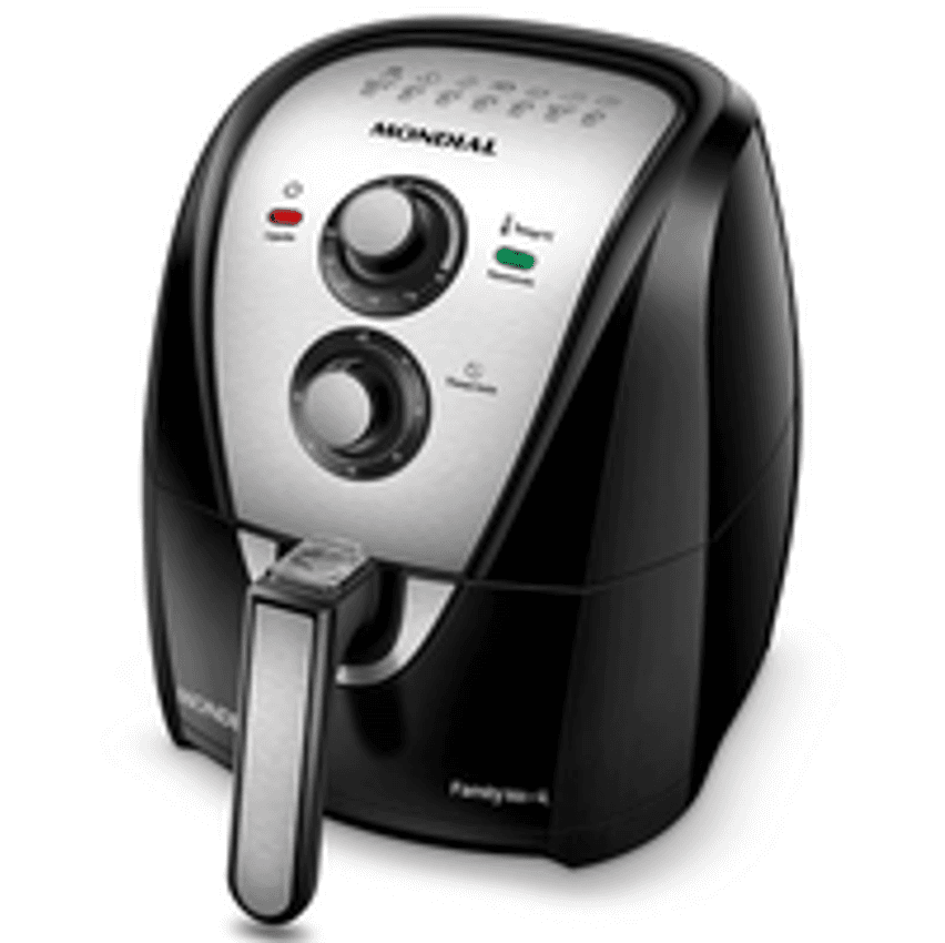 Fritadeira Elétrica Sem Óleo Air Fryer Mondial Afn40bi Family Inox 4l - Preta/inox