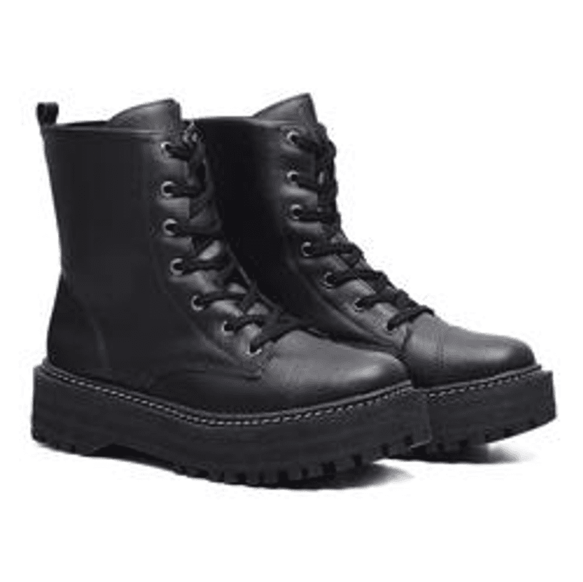 Bota Feminina Coturno Tratorado Plataforma Blogueira Moda
