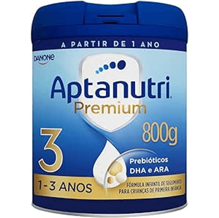 Danone Nutricia - Aptanutri Premium 3, 1-3 anos, Fórmula de Seguimento, 800g
