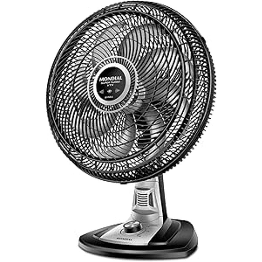 Ventilador 40cm Super Turbo 8 Pás Repelente Pastilha, Mondial, Preto/prata, 140w, 110v - Vtx-40-8p-rp