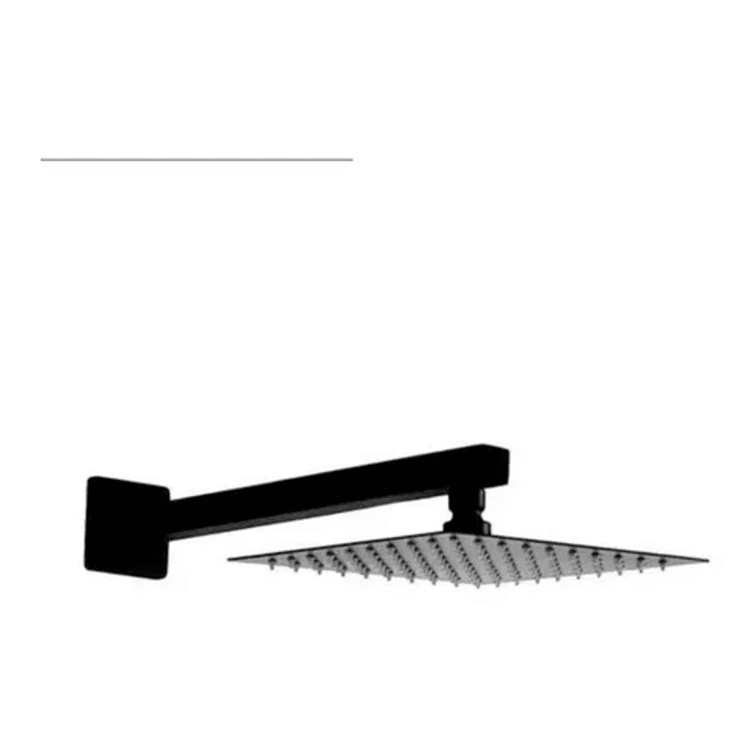 Chuveiro Para Banheiro Ducha Quadrada 20x20 Preto Fosco