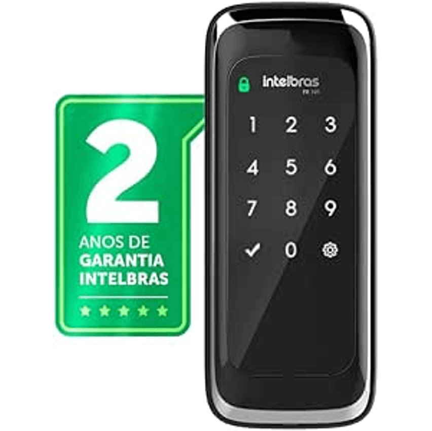 Fechadura Digital de Sobrepor Touch Screen FR 101 Preto Intelbras
