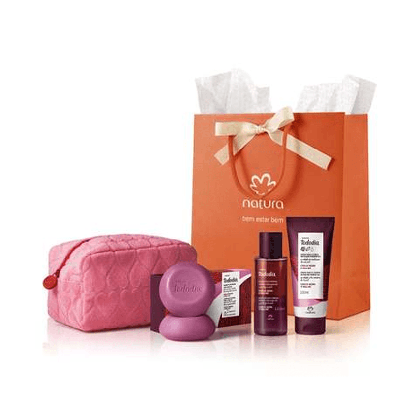Presente Tododia Cereja Negra e Praliné com Nécessaire (4 produtos)