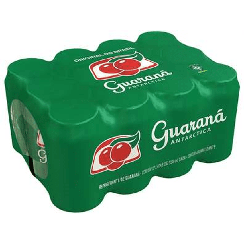 Refrigerante Lata Guaraná Antarctica - Original do Brasil 12 Unidades 350ml