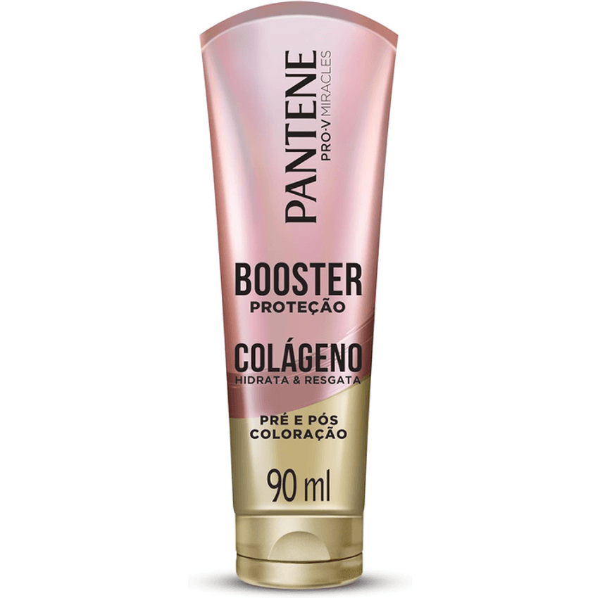 Booster Proteção Pantene Colágeno Hidrata & Resgata Pré e Pós Coloração 90ml, Rosa