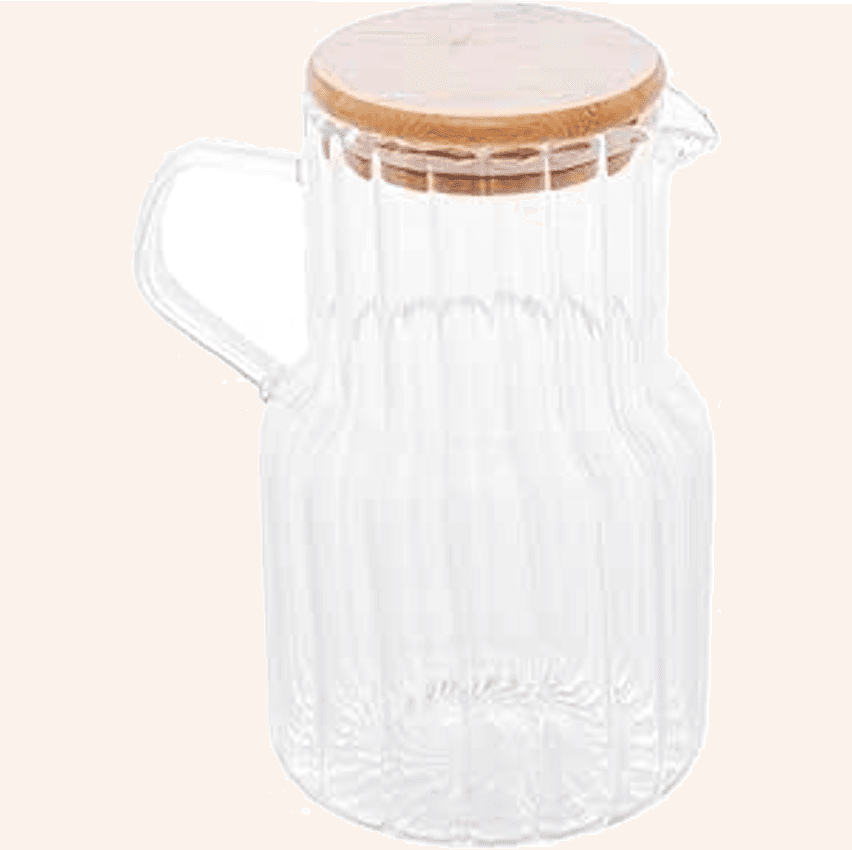 LYOR - Jarra de Vidro Borossilicato com Tampa de Bambu Classic 1,1L