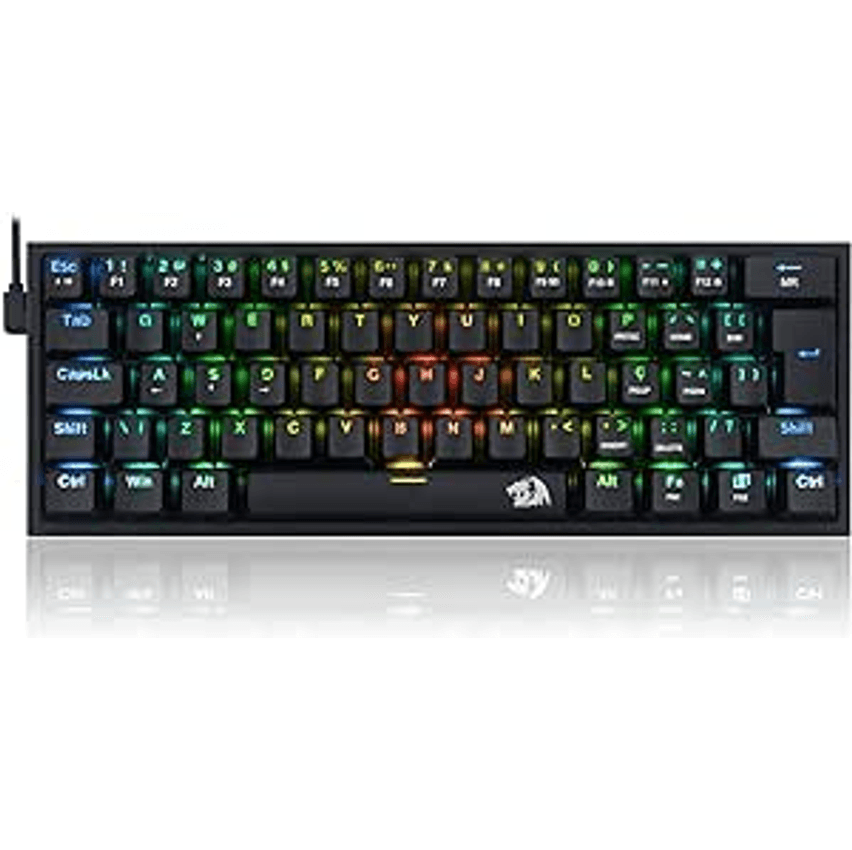 Redragon Teclado Mecanico Gamer Fizz Rgb Preto Switch Marrom