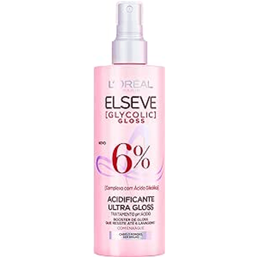 L'Oréal Paris Elseve Acidificante Capilar Glycolic Gloss, Brilho Durador Resiste por até 6 Lavagens, 200ml