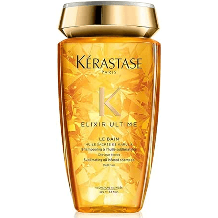 Kérastase Shampoo Elixir Ultime Le Bain, Todos Os Tipos De Cabelos, Nutrição, Brilho, Mix De 4 Óleos Preciosos, 250 Ml