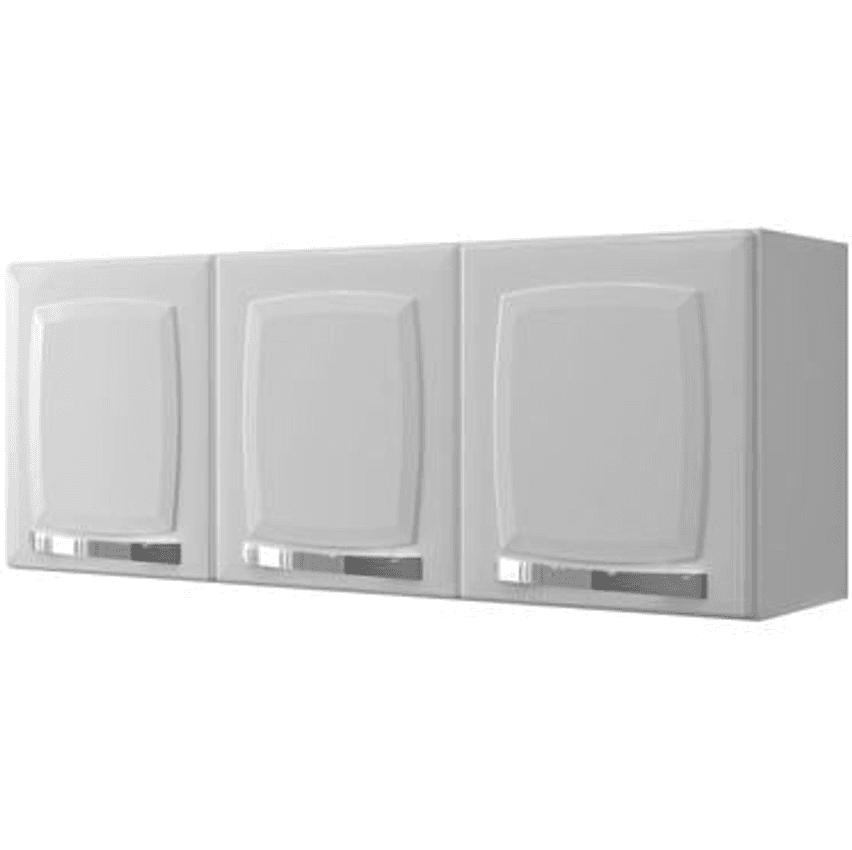 Armário Aéreo De Cozinha Cor Branco Aço 3 Portas Rose Itatiaia