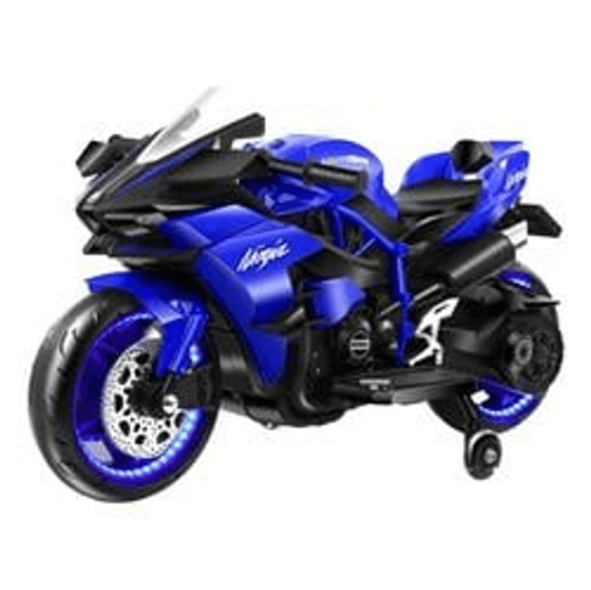 Mini Moto Elétrica Infantil Kawasaki Ninja Azul