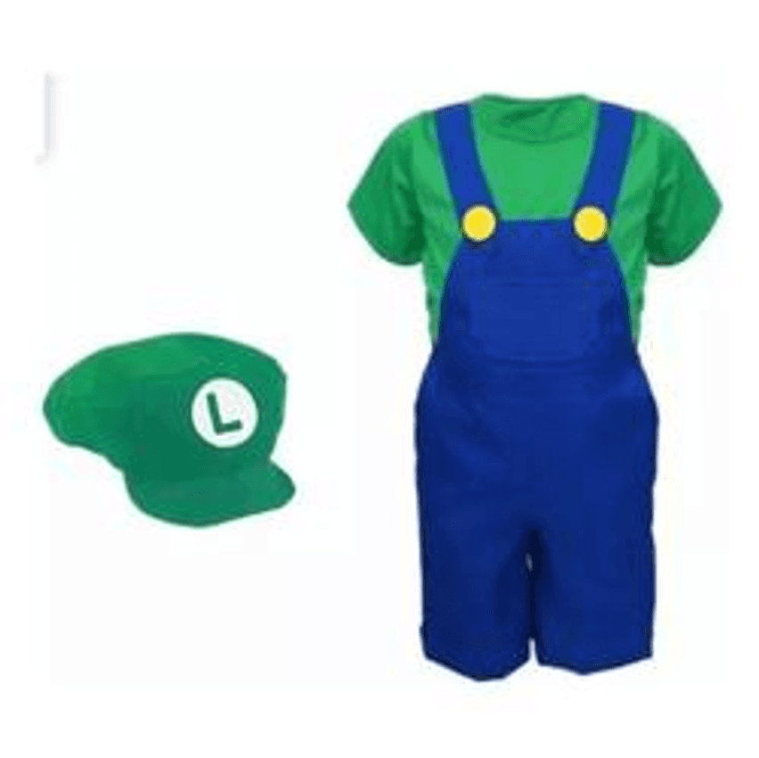 Fantasia Infantil Super Mario Bros  Luigi  Envio Imediato