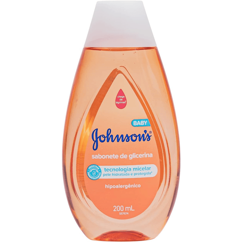 Johnson's Baby Sabonete Líquido Glicerina Da Cabeça Aos Pés, 200ml