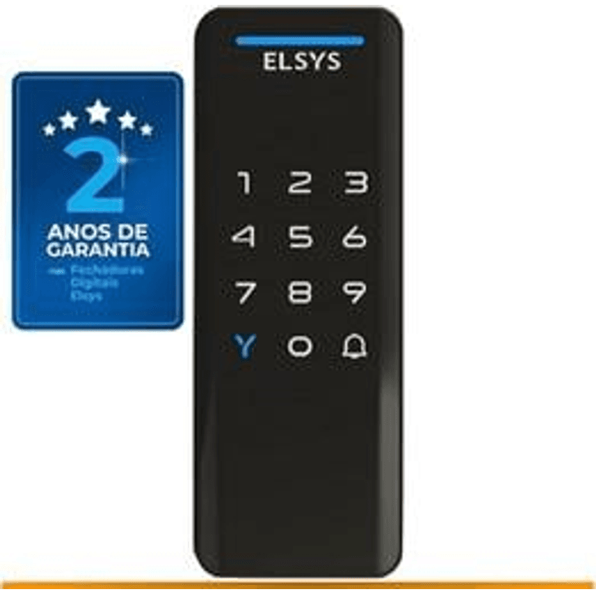 Fechadura Digital de Sobrepor ELSYS, Com Senha, Preto - ESF-DS1100V
