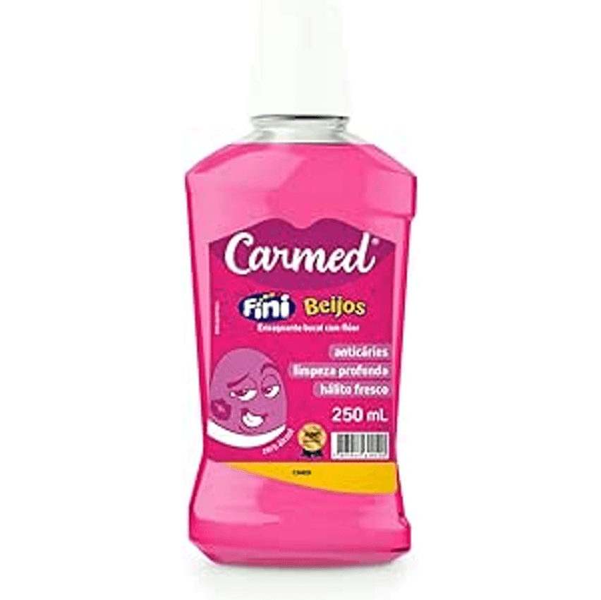 Carmed Fini Beijos Enxaguante Bucal com Flúor 250ml
