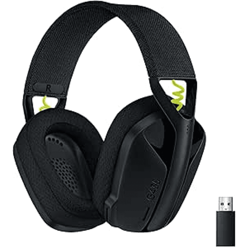Headset Gamer Sem Fio Logitech G435 Lightspeed, Conexão Usb E Bluetooth, Design Leve E Confortável, Microfone Embutido, Bateria De Até 18h - Compatível Com Dolby Atmos, Pc, Ps4, Ps5, Mobile – Preto