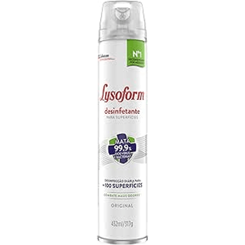 Lysoform Original, Desinfetante Aerosol, Ideal para Superfícies Diversas, 432ml