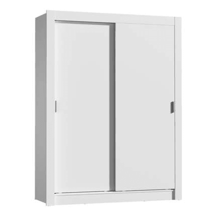 Guarda Roupa Solteiro Denver Madesa 2 Portas Correr Branco 109409
