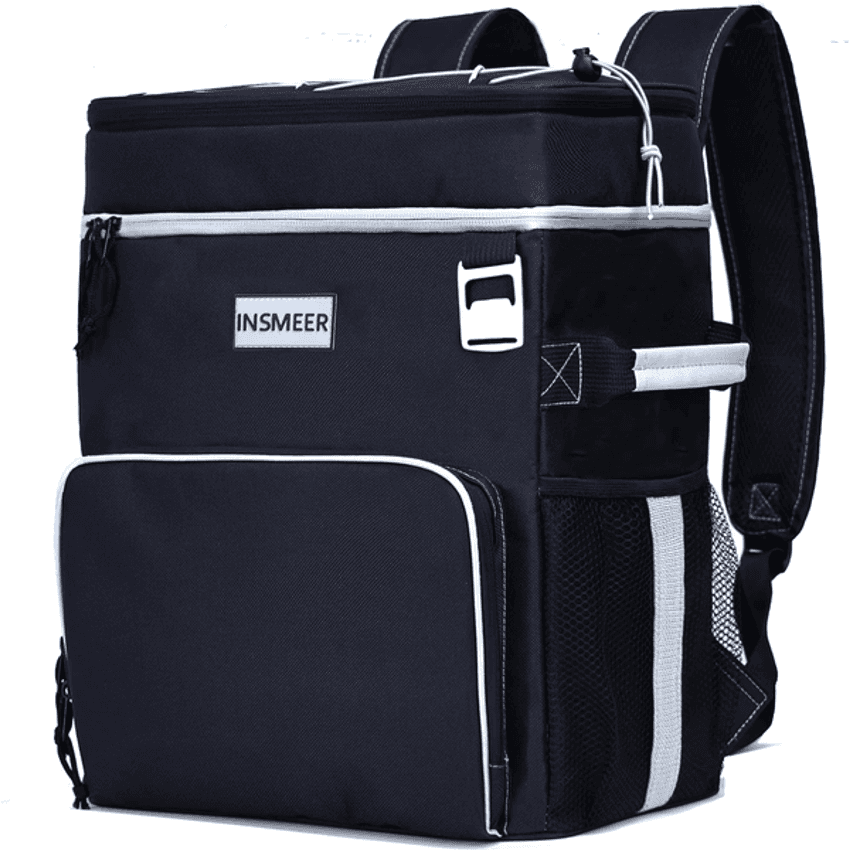 Insmeer Mochila Térmica, Refrigerador De Praia Isolado Grande Refrigerador De Acampamento Macio À Prova De Vazamento