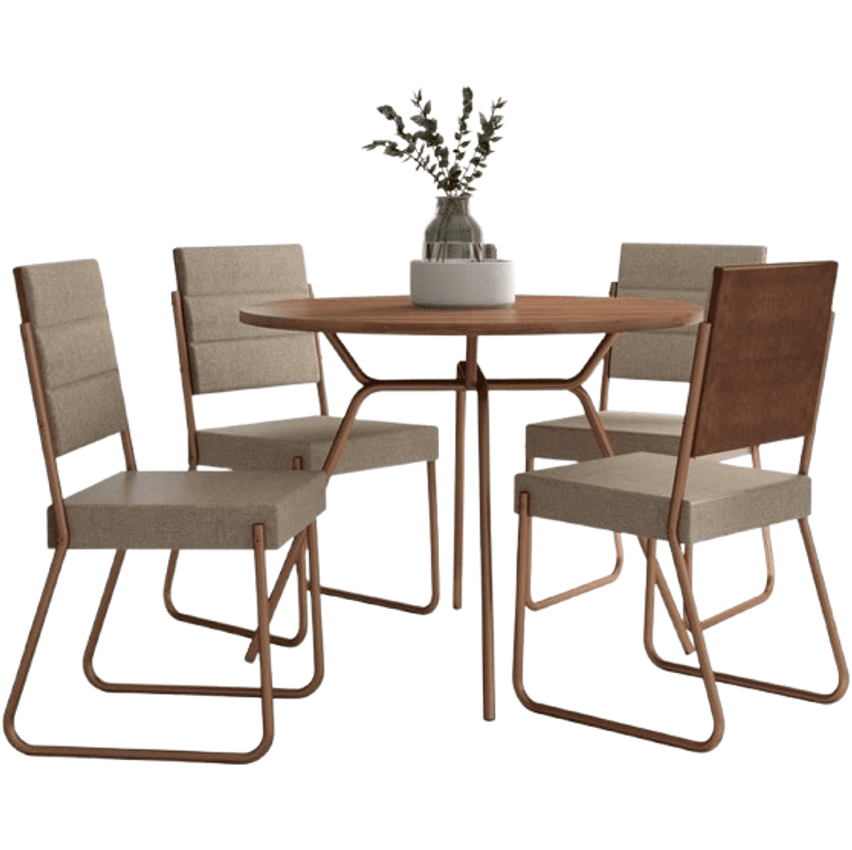 Conjunto Sala de Jantar 4 Cadeiras San Francisco Carraro