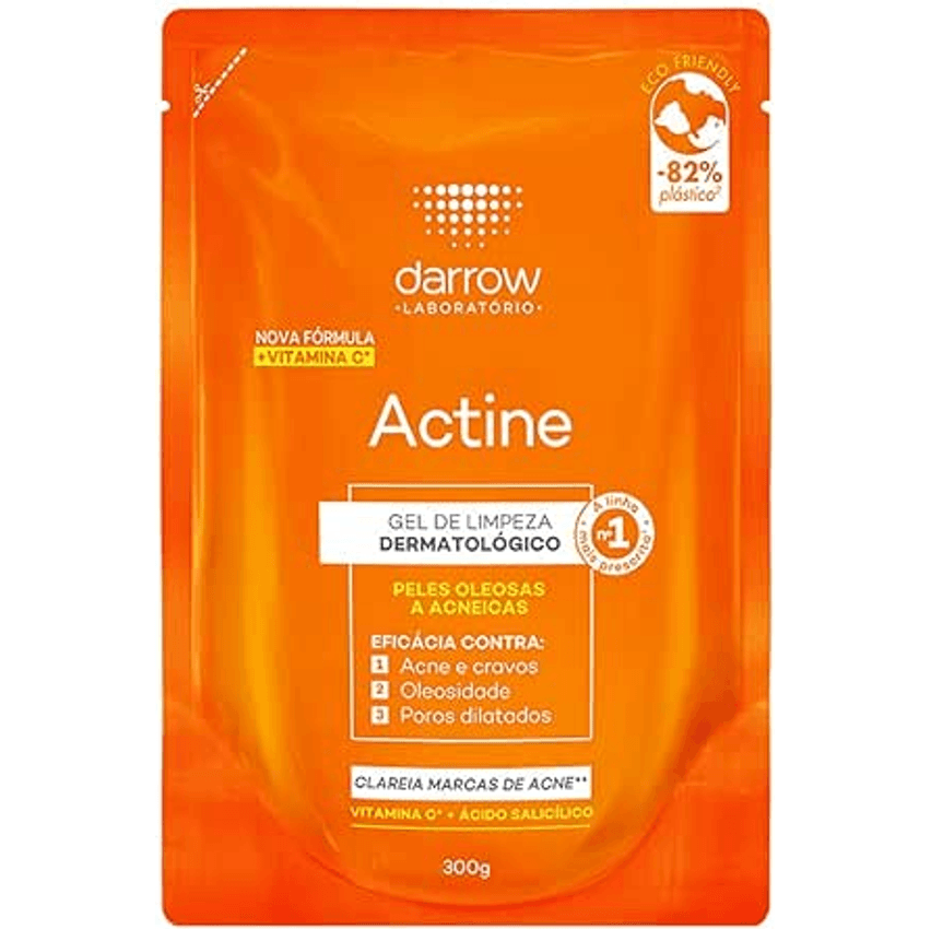 Darrow Actine Gel De Limpeza Refil 300g, Cor: Laranja, Número Itens:1
