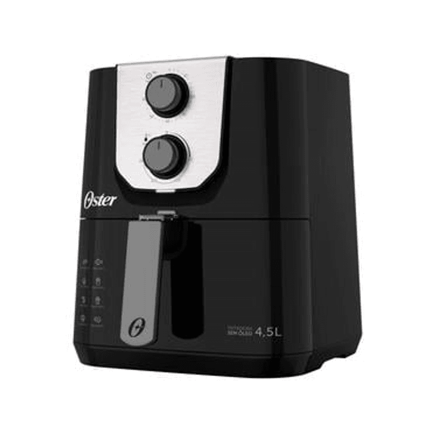 Fritadeira Elétrica sem Óleo/Air Fryer Oster Black Perform Preta com Timer 4,5L