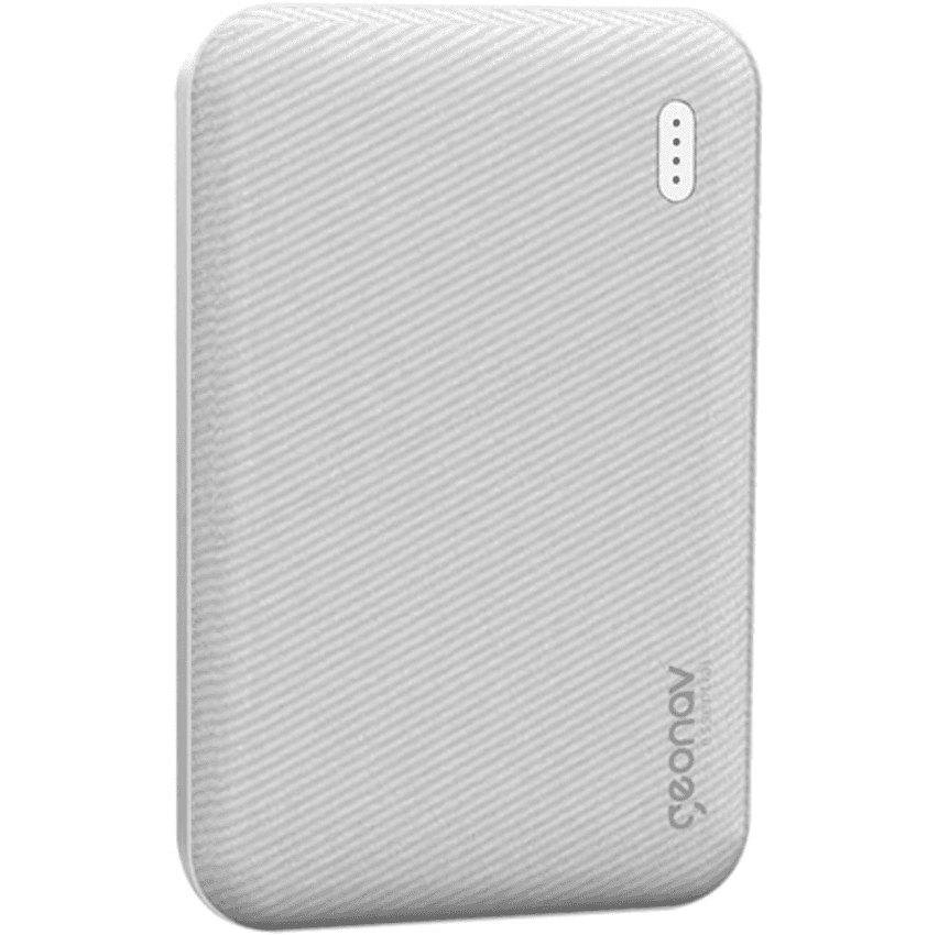 Geonav Carregador Portátil Universal 5.000mah, 2 Portas Usb 2.1a, Led Indicador De Bateria, Es5kwt, Branco