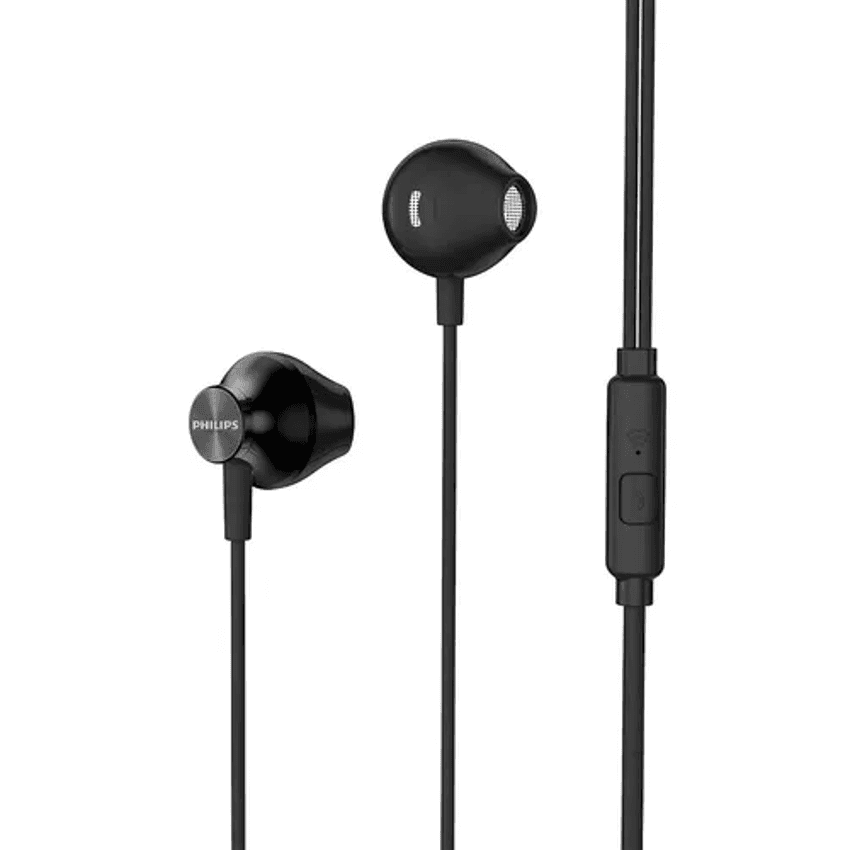 Fone De Ouvido Taue101bk/00 Com Microfone Philips Cor Preto